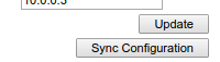 Screenshot of the sync configuration button