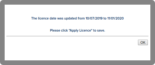 Updates to the licence