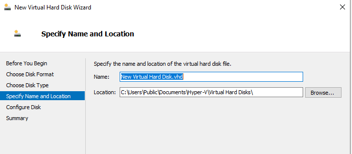 Hyper-V Attaching the drives